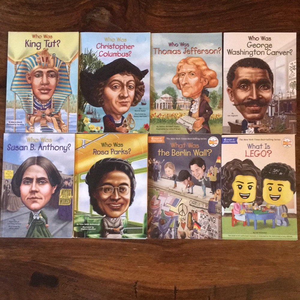 8 Who Was + What Is Kids Series Children’s Biography History Books